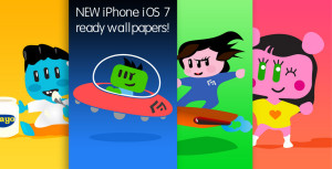 Lovely Aliens iOS 7 style wallpapers